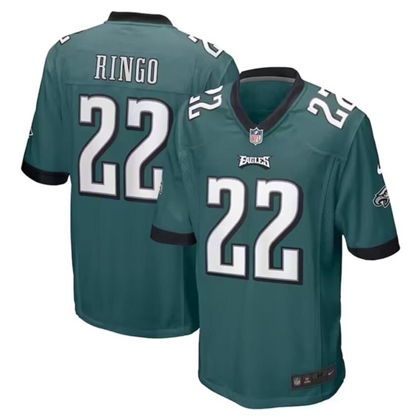 Men's Green Philadelphia Eagles #22 Kelee Ringo Stitched Game Jersey
